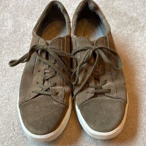 Clarks brown suede sneakers